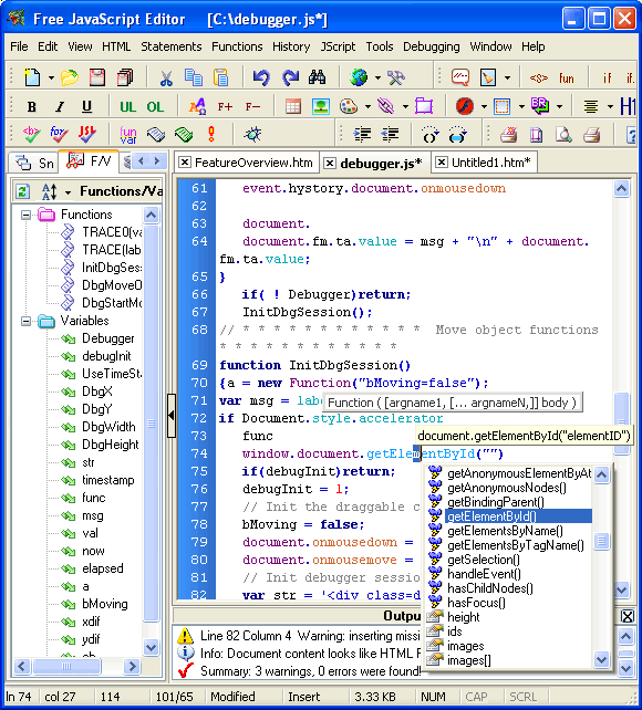 Free JavaScript Editor 4.2 4.2 full